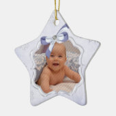 Star baby eerste kerstfoto Ornamenten (Links)