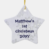 Star baby eerste kerstfoto Ornamenten (Achterkant)