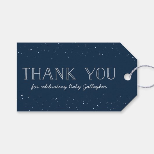 Star baby shower bedankt cadeaulabel (Voorkant (Horizontaal))