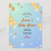 Star Baby shower Kaart (Voorkant / Achterkant)