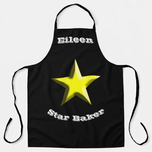 Star Baker gepersonaliseerde Sheriff's Badge Schort (Voorkant)