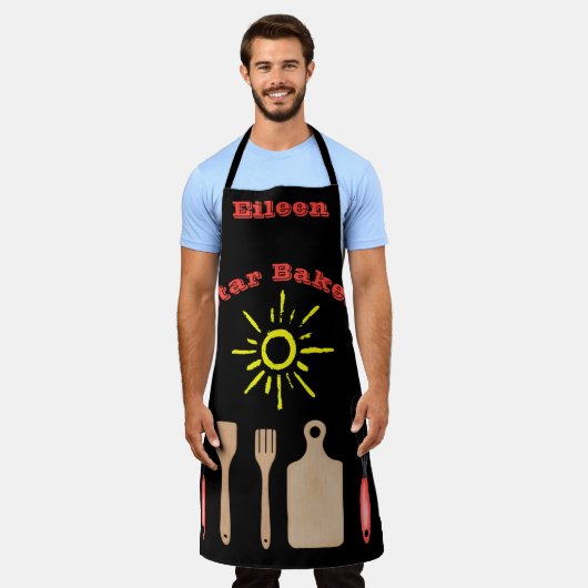 Star Baker met bewerkbare naam en afbeeldingen Schort (Gedragen)
