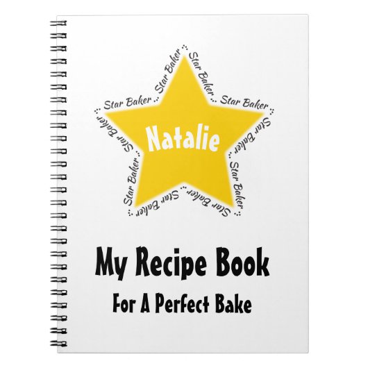 'Star Baker' Mijn recept boek Notitieboek (Voorkant)