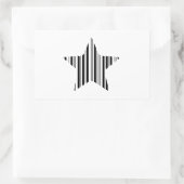 STAR BAR CODE Stellar Barcode Patroon Ontwerp Rechthoekige Sticker (Tas)