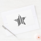 STAR BAR CODE Stellar Barcode Patroon Ontwerp Rechthoekige Sticker (Envelop)