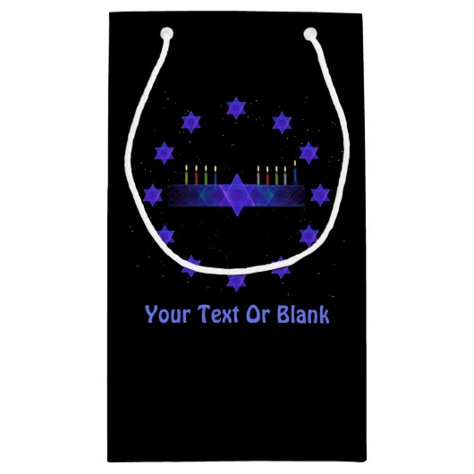 Star Bar Menorah Klein Cadeauzakje (Achterkant)