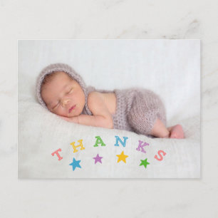 Star Bedankt Foto Baby Dank u Briefkaart