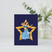 Star Belly Dancing Girl Briefkaart (Staand voorkant)