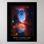 Star Birth in Constellation Cygnus, The Swan Poster (Voorkant)