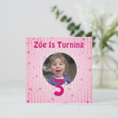 Star Birthday Uitnodiging (Staand voorkant)