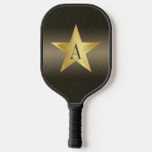 Star Black & Gold Pickleball Star Player Monogram Paddle (Achterkant)