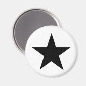 Star Black The MUSEUM Zazzle Gifts Magneet (Voorkant / Achterkant)