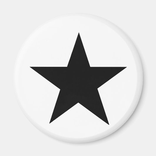 Star Black The MUSEUM Zazzle Gifts Magneet (Voorkant)