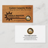 Star Border Line Hout Graan Visitekaartje (Voorkant / Achterkant)