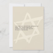 Star brossé de David Invitation Bat mitzvah (Dos)