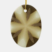 Star Brown White Robuuste designkleuren Keramisch Ornament (Voorkant)