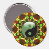 Star Bubles New Age Green Yin Yang Magnet (Recto/Verso)
