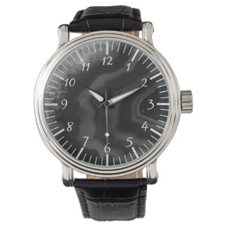 Star Burst Black Agaat, Koele Natuursteen Uniek Horloge