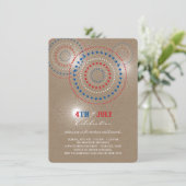 Star Bursts Feu d'artifice 4 juillet Invitation du (Debout devant)