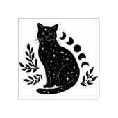 Star Cat- en moonfasen Rubberstempel (Afrduk)