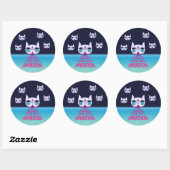 Star Cats Invasion Ronde Sticker (Vel)