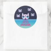 Star Cats Invasion Ronde Sticker (Tas)