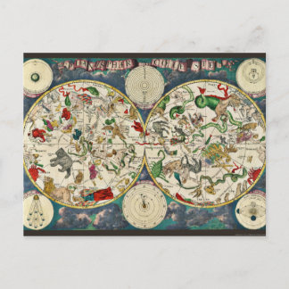 Star Chart Celestial Map  Astronomie Briefkaart