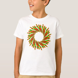 Star Circle Rays kleurde I + uw achtergrond. en id T-shirt