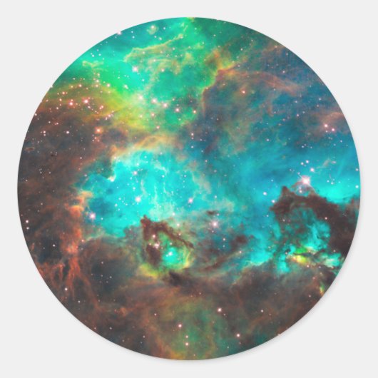 Star Cluster NGC 2074 Ronde Sticker (Voorkant)