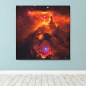 Star Cluster Pismis 24, kern van NGC 6357 Canvas Afdruk (Insitu (Houten vloer))