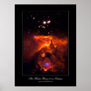 Star Cluster Pismis 24, kern van NGC 6357 Poster