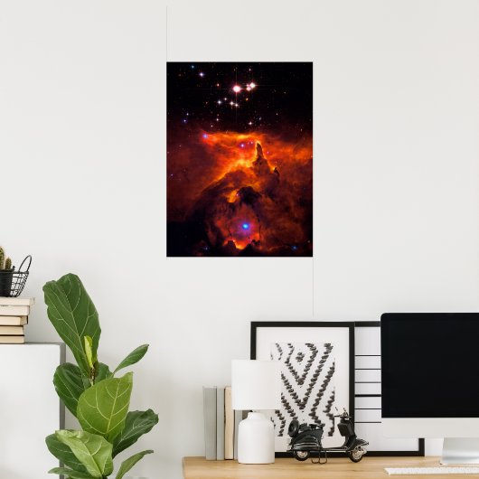 Star Cluster Pismis 24 — schoonheid in ruimte Poster (Thuiskantoor)