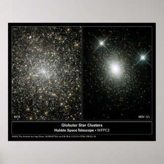 Star Clusters Hubble Telescope Foto Poster