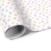 Star Confetti (pastel) Cadeaupapier (Rol Hoek)