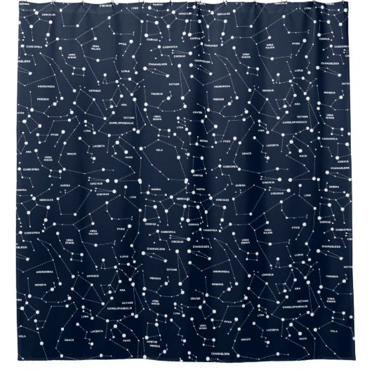 Star Constellations Shower Curtain Douchegordijn (Voorkant)