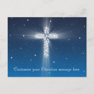 Star Cross #5 - Briefkaart horizontaal lichtblauw