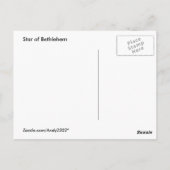 Star de Bethléem ~ carte postale (Dos)