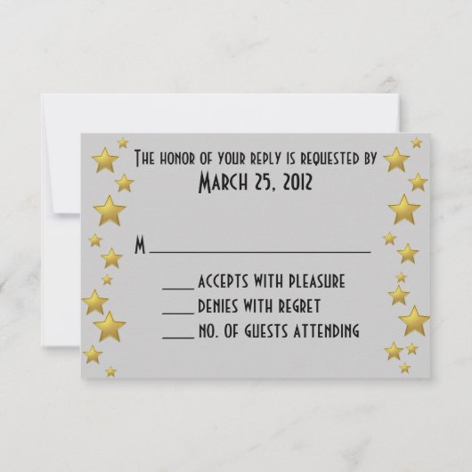 Star de cinéma RSVP (Dos)