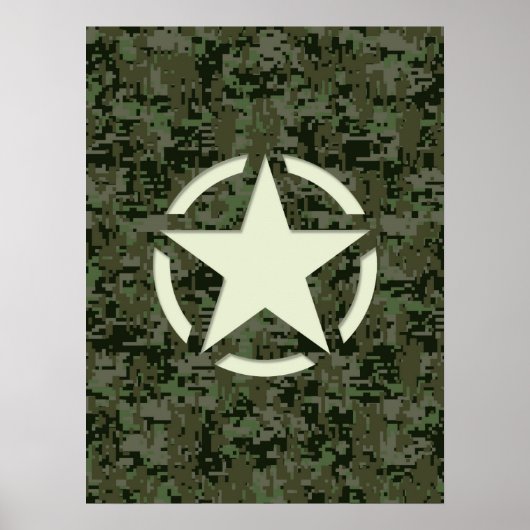 Star  Decal Digital Woodland Poster (Voorkant)