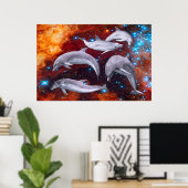 Star Dolphins Poster (Thuiskantoor)