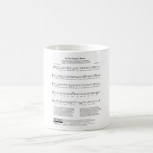 Star-draaiende banner National Anthem — muziekbl Koffiemok