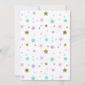 Star dragon unicorn party thema uitnodiging (Achterkant)