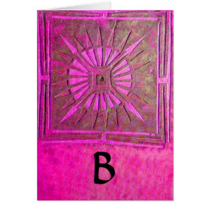 STAR DU MATIN Rose, Fuchsia Black, Monogramme