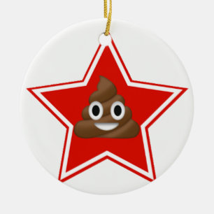 Star Emoji Poo Ornement recto verso