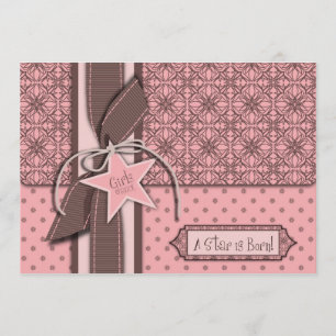 Star est née fille Baby shower Invitation