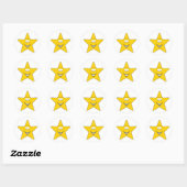 Star Face Ronde Sticker (Vel)
