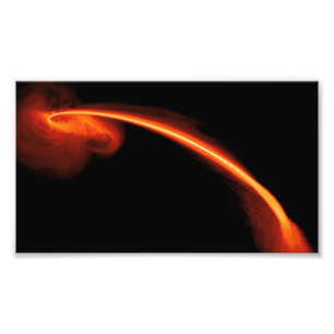 Star Falling in Black Hole NASA Space Foto Afdruk