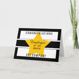 Star Felicitaties Medewerker van de Maand Blanco Kaart