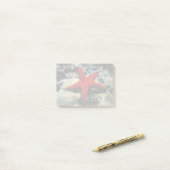 Star Fish | Rood Zee Post-it® Notes (Op bureau)