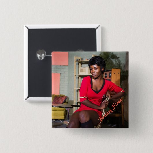 Star fleet cosplay Pin Vierkante Button 5,1 Cm (Voorkant /achterkant)